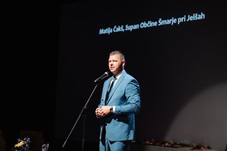 Slavnostna seja. Župan Matija Čakš. 